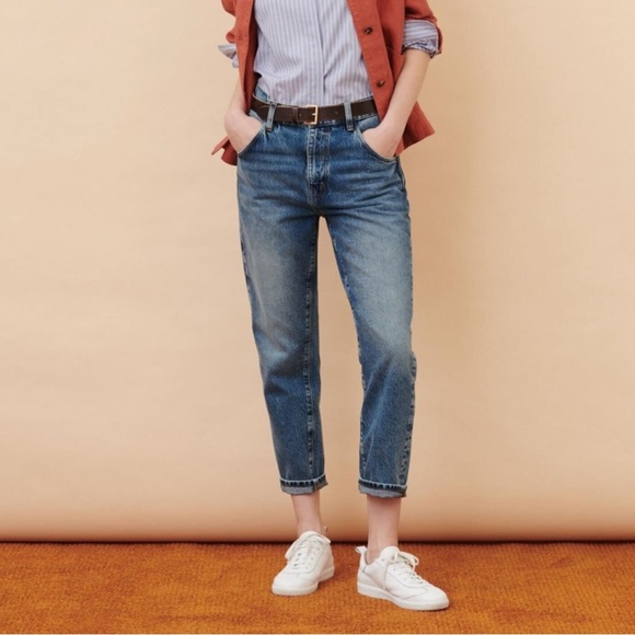 Comptoir Des Cotonniers Denim - Comptoir Des Cotonniers Blue Ankle Cropped Jeans Rita